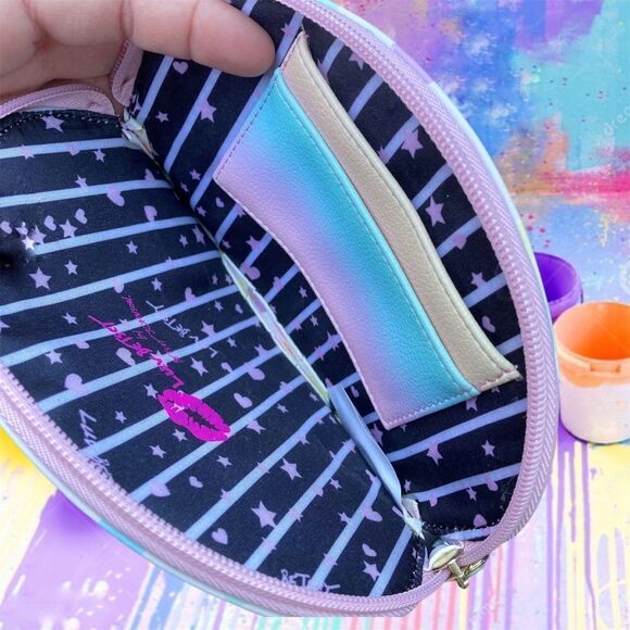 Luv Betsey Johnson Polka Dot Kitty Kitsch Clutch Wristlet Colorful - Picture 5 of 9